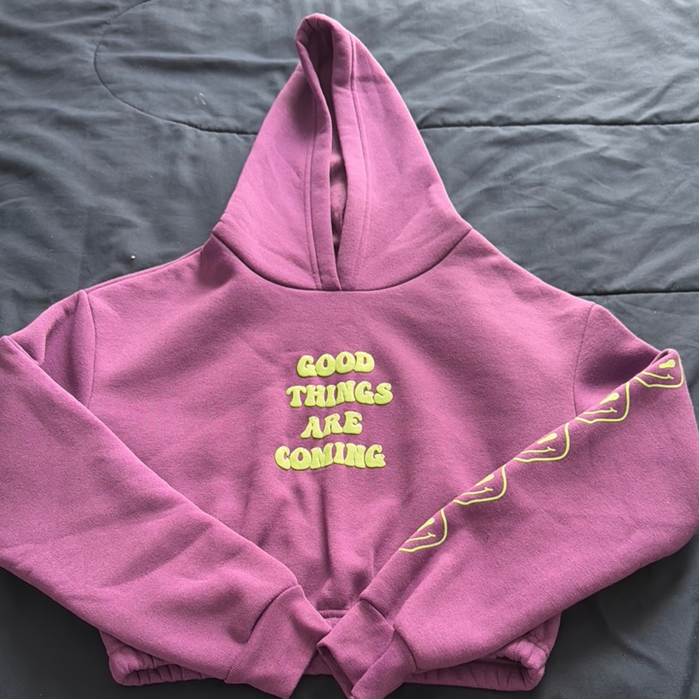 Purple Hoodie with Positive Message